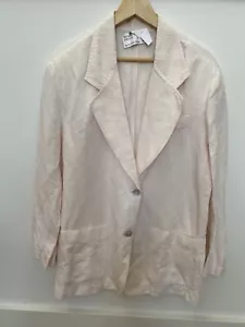 WARWICK JONES LINEN BLAZER PALE SOFT PINK 12 dry Cleaned - Picture 1 of 4