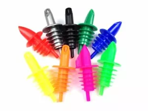 9 x Ausgießer Schnapsausgießer Flaschenausgießer Dosierer Ausschenker Neon - Bild 1 von 1