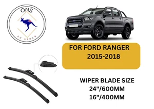 WIPER BLADES FOR FORD RANGER 2015-2018 (PX MK2) - Picture 1 of 4