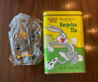 Vintage Russell Stover Looney Tunes Surprise Tin! Bugs tin and Daffy figure