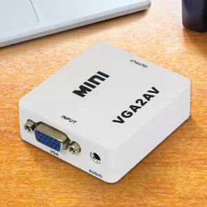 Premium ordenador VGA a AV TV RCA S v��deo compuesto Scan convertidor 1080p - Imagen 1 de 4
