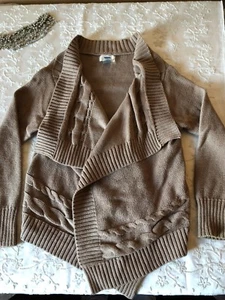 Girls Sweater . Size Medium - Large. Old Navy Brand.brown Color Wrap Sweater. - Picture 1 of 7