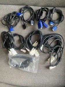 VGA/ DVI Lead/Cable/ Adapter Job Lot / Bundle - Picture 1 of 4