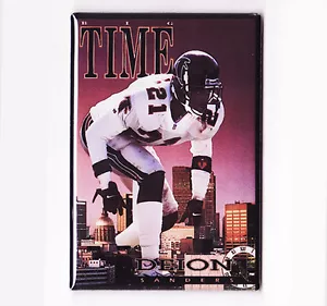 DEION SANDERS / BIG TIME 2" x 3" COSTACOS BROTHERS POSTER MAGNET NFL ATLANTA - Bild 1 von 4
