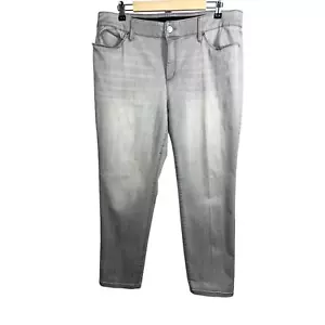 Pantalones de mezclilla recortados de tiro alto gris para mujer CHICO'S talla 3P/16 Petite - Imagen 1 de 7