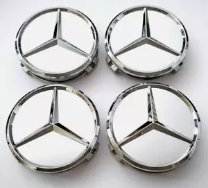 4x 75mm Nabendeckel Radkappen Felgendeckel Emblem Für Mercedes Benz DE+++ - Bild 1 von 1