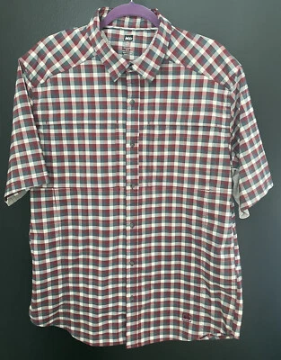 Camisa REI Para Hombre XL Nylon Ventilada Abotonada Verde A Cuadros Senderismo Pesca Foto 1 de 3