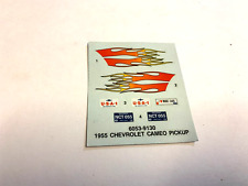 Unused Decals Set for 1955 Chevy Cameo Truck  Plastic Model Kit 1/25 Flames