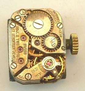 Vintage Movado Wristwatch Movement - 17 Jewels Swiss - Parts / Repair - Bild 1 von 6