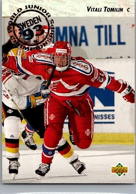 1993-94 Upper Deck - #278 Vitali Tomilin World Junior Championship  - Image 1 of 2