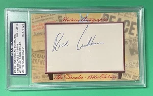 2013 HA DECADES 1940S RICHIE ASHBURN AUTO INDEX CARD 4/5 SP PSA/DNA 8 NM-MT - Picture 1 of 2