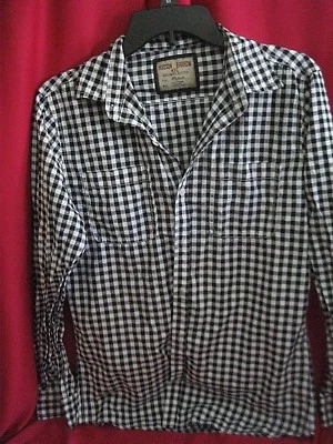 Mens Shirt Dress Sz M Hudson Barrow NYC Gentlemen's Outfitter Black White  - Image 1 of 4