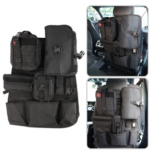 Tactical MOLLE Car Seat Back Storage Cover Organizer with 7 Pouch Pockets Bag - Picture 1 of 9