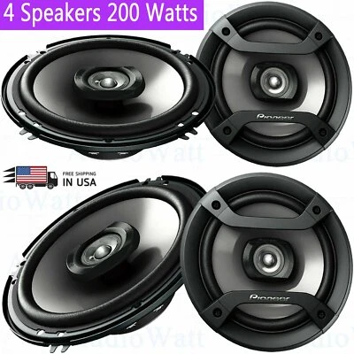 4x Altavoces amplificador de audio bidireccional para automóvil Pioneer 6.5" 200 vatios 6-1/2" Foto 1 de 3