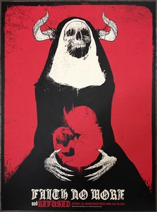 FAITH NO MORE / REFUSED silkscreened poster Atlanta 2015 by Godmachine - Picture 1 of 1