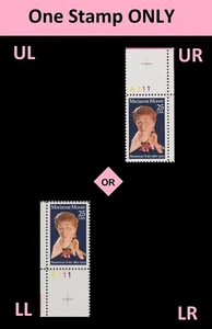 US 2449 Marianne Moore 25c plate single MNH 1990 - Picture 1 of 1