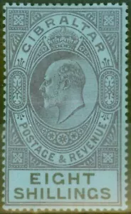 Gibraltar 1903 8s Dull Purple & Black-Blue SG54 Fine MM - Picture 1 of 1