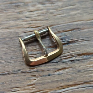 Hebilla de reloj vintage llena de oro, década de 1950 para extremo de correa de 12 mm diseño inusual (S188) - Imagen 1 de 6
