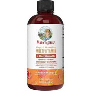 Mary Ruth's Liquid Multivitamin Hair-Growth Women | Biotin Peach Mango -450ML - Picture 1 of 10