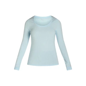 Womens Blue No Boundaries Scoop Neck Everyday Tee w/Long Sleeves size M (8-10) - Picture 1 of 4