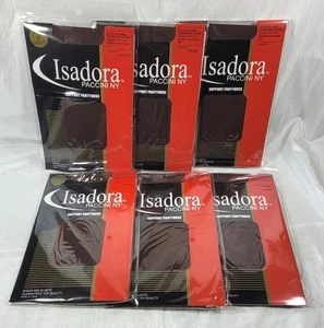 LOT: 6 Pairs Isadora Paccini Silky Light Sheer Support Pantyhose - Coffee Queen - Picture 1 of 3