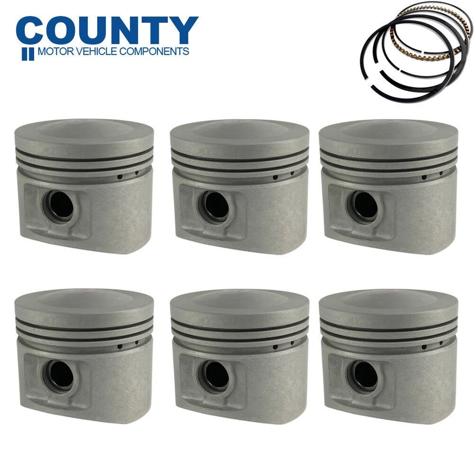 Conjunto de pistão e anel STD PARA Daimler Jaguar 6 cilindros 4.2 XK DOHC 1964-1992 7.8:1 - Imagem 1 de 1