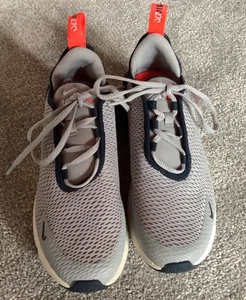 Nike Air Max 270 Unisex Sneaker Grau/Schwarz/Orange - Größe UK 2 - Bild 1 von 4