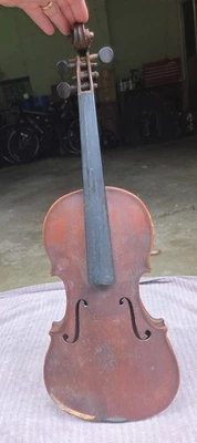 Antique Full Size Violin - Needs Work - Image 1 of 4