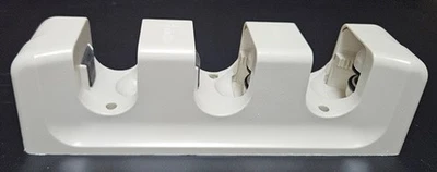 STYLE SELECTIONS ESCOBA Y FREGONA 3 RANURAS BLANCO MONTADO EN LA PARED ORGANIZADOR DE ARMARIO Foto 1 de 3