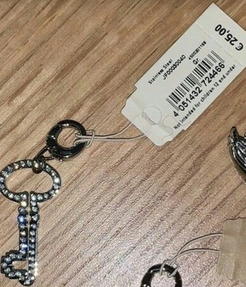 Fossil Charm Edelstahl Pavé Schlüssel - Bild 1 von 1