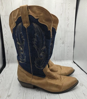 Botas de Vaquero Coconuts Marrón y Denim Talla 8.5M Foto 1 de 4