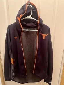 Nike Texas Longhorns Sz S KD Elite Basketball Player Issue Warmup Hoodie Black - Picture 1 of 8