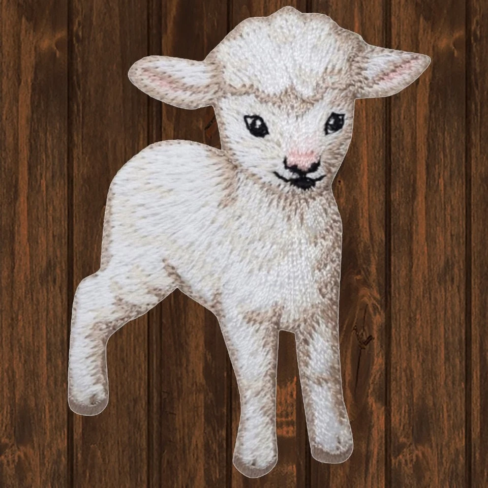 Lamb Embroidered Patch — Iron On - Image 1 of 1