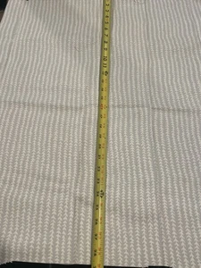 P KAUFMANN Doodle in Gray/White Vine Stripe Fabric ~ 1 yard Remnant - Picture 1 of 2