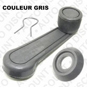 Manivelle poignée de leve vitre gris POUR PEUGEOT RENAULT CITROEN VW AUDI FIAT - Picture 1 of 7