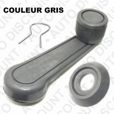 Manivelle poignée de leve vitre gris POUR PEUGEOT RENAULT CITROEN VW AUDI FIAT - Image 1 of 4