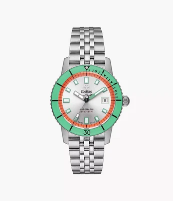 Zodiac ZO9269 Super Sea Wolf COmpression Automatic Stainless Steel Watermelon - Image 1 of 4