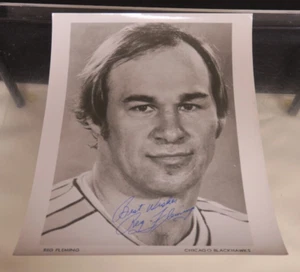 Chicago Blackhawks Hockey Signed / Autographed Reg Fleming Promotional Photo - Picture 1 of 2