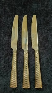 Tafelmesser Mikasa Rautenmuster Lot 3 SS 18/0 eingestellt? Griff glänzend - Bild 1 von 4