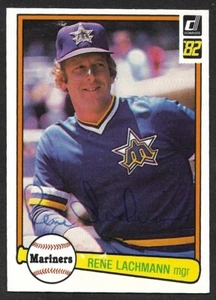 1982 DONRUSS #600  Rene Lachmann  SEATTLE MARINERS  SIGNED AUTOGRAPH AUTO COA - Picture 1 of 1