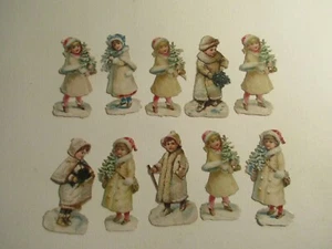 WUNDERSCHÖN ALT SELTEN vor /um 1900 WEIHNACHTEN filigran je Bild ca. 4 cm hoch - Bild 1 von 3