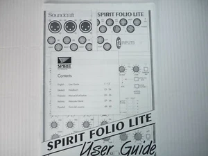 Soundcraft Spirit Folio Lite Bedienungsanleitung in deutsch - Bild 1 von 1