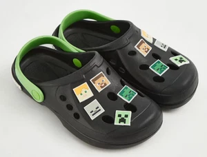 Minecraft Clogs Sandals Kids Game Charms Pool Beach Holiday Footwear - Picture 1 of 5