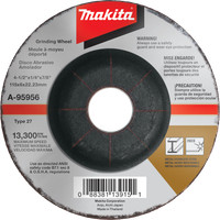 25pk 4-1//2/"x1//4/"x5//8-11/" INOX Grinding Wheel 36 Grit Makita A-95984-25 New