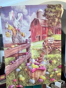 Willabee & Ward Ostern Frühling Hase Vogelscheuche Eiersuche Garten Flagge 28"x39" - Bild 1 von 7