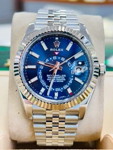 ROLEX SKY-DWELLER 326934 BLAUES ZIFFERBLATT JUBILÄUMSARMBAND UHR BOX/PAPIERE - Bild 1 von 9