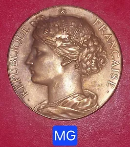 Dépt 35 ?- St Just - Rare Médaille Bronze 57 mm - Véloce Club Par W Kluge 1885 - Picture 1 of 7