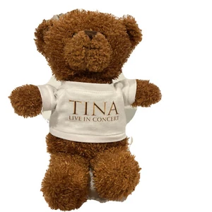 Oso de peluche Tina Turner Live In Concert vintage de 10" marrón oficial nuevo - Imagen 1 de 8