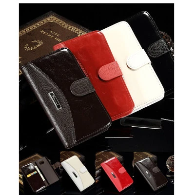 Luxury Shiny PU Leather Flip Wallet Card Slot Case Cover For Samsung Galaxy S6  - Image 1 of 4