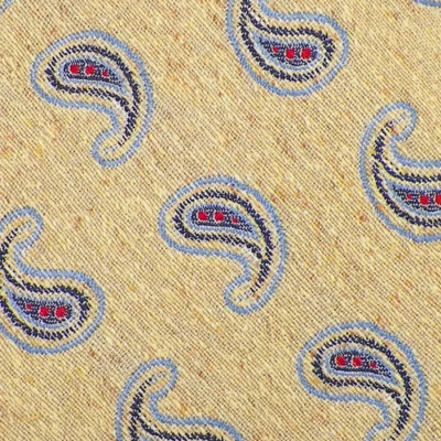 Corbata de seda tejida cruda hecha a mano ROBERT TALBOTT para hombre azul crudo rojo PAISLEY NUEVA SIN ETIQUETAS Foto 1 de 3